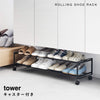 引き出せるキャスター付きシューズラック タワー 2段.|s1