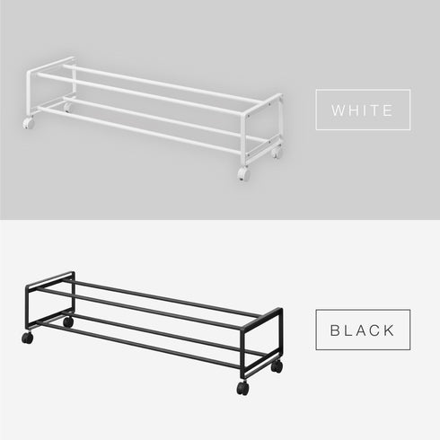 引き出せるキャスター付きシューズラック タワー 2段.|s12