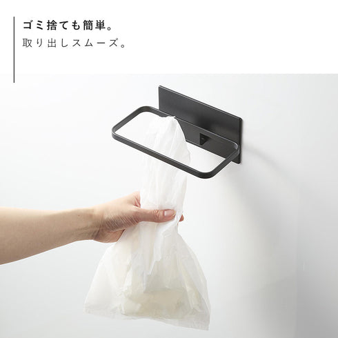 ワゴンに付けられるマグネット蓋付きポリ袋ホルダー.|s10
