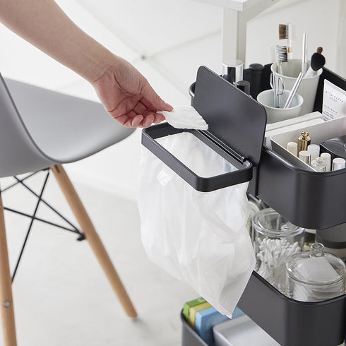 ワゴンに付けられるマグネット蓋付きポリ袋ホルダー.|s15