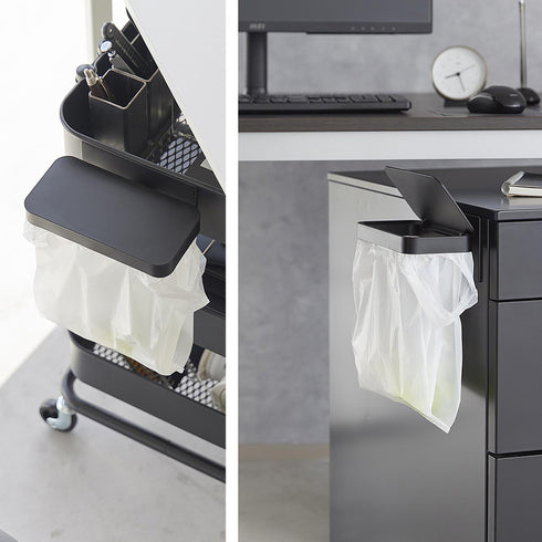 ワゴンに付けられるマグネット蓋付きポリ袋ホルダー.|s16