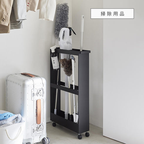 キャスター付き 長物収納スリムワゴン タワー.|s5