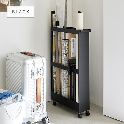 キャスター付き 長物収納スリムワゴン タワー.|s12