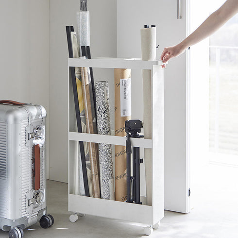 キャスター付き 長物収納スリムワゴン タワー.|s10