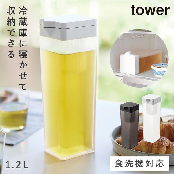 倒して置ける冷水筒 タワー ティーバック入れ付き.|m2