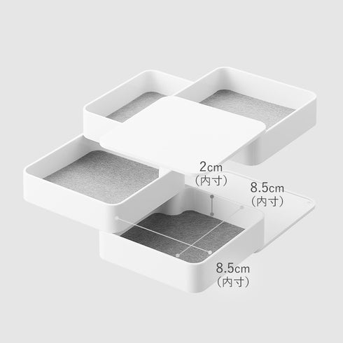 アクセサリートレー タワー 4段 スクエア.|s8