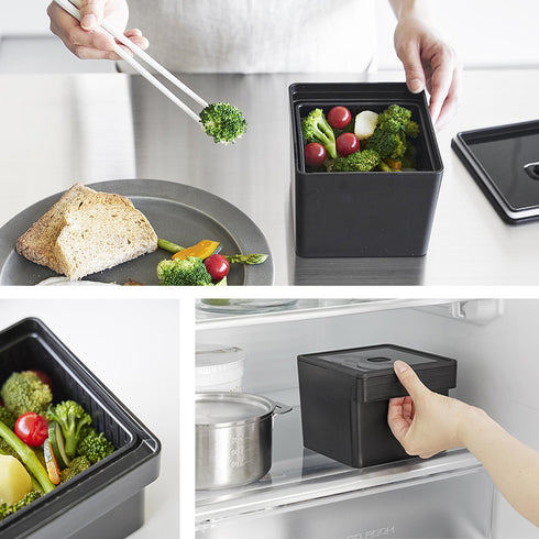 電子レンジ・食洗機対応ザル付き保存容器 タワー.|s11