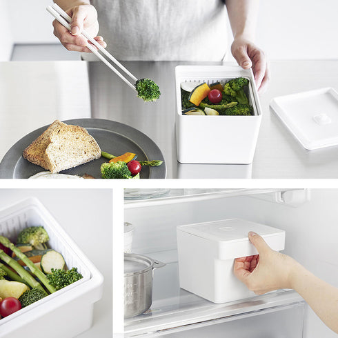 電子レンジ・食洗機対応ザル付き保存容器 タワー.|s9