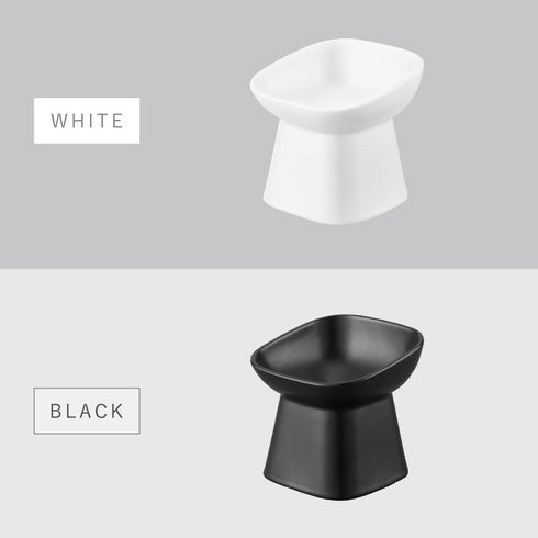 食べやすい高さ陶器ペットフードボウル タワー 斜めトール.|s10