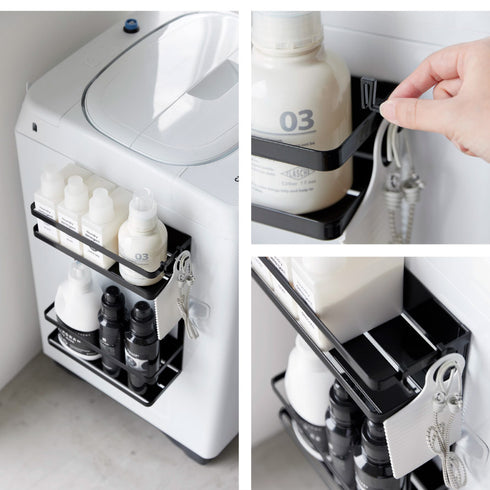 洗濯機横マグネット収納ラック タワー 2段.|s10