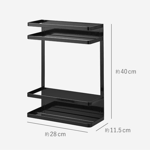 洗濯機横マグネット収納ラック タワー 2段.|s11