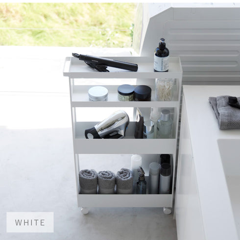 キャスター付きスリムワゴン 4段 タワー.|s9