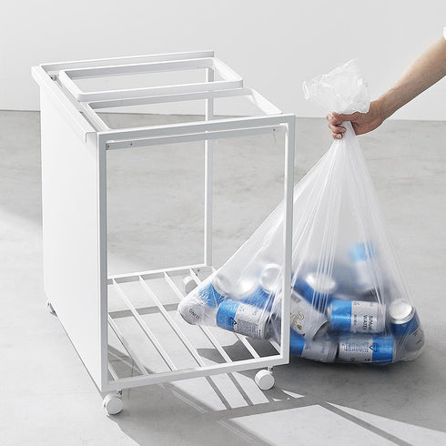目隠し分別ダストワゴン タワー 45L 2分別.|s9