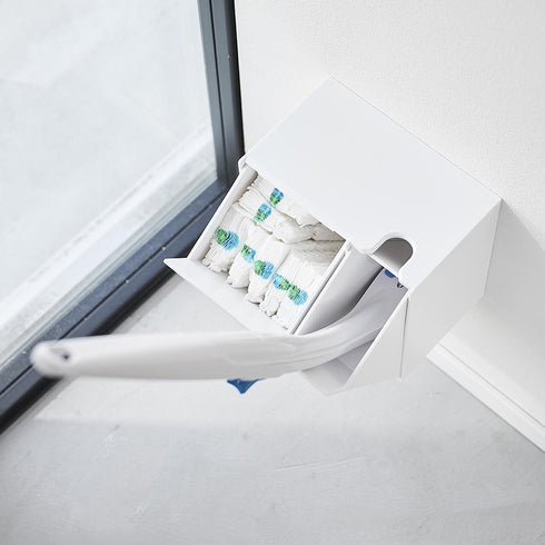 ウォール流せるトイレブラシ&替えブラシホルダー タワー 石こうボード壁対応.|s12