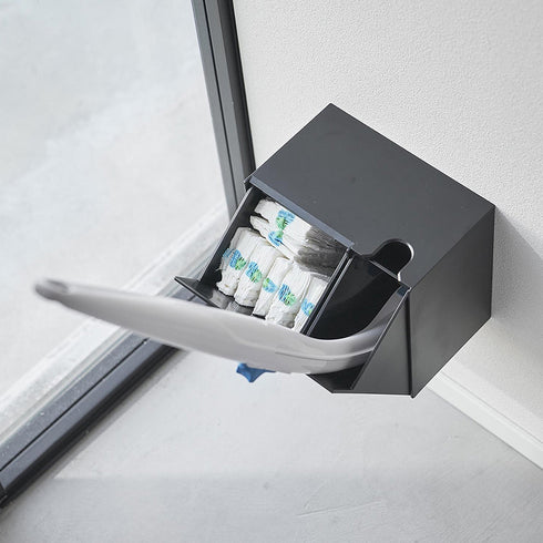 ウォール流せるトイレブラシ&替えブラシホルダー タワー 石こうボード壁対応.|s15