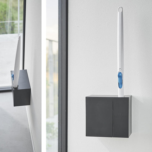 ウォール流せるトイレブラシ&替えブラシホルダー タワー 石こうボード壁対応.|s16