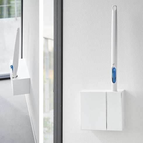 ウォール流せるトイレブラシ&替えブラシホルダー タワー 石こうボード壁対応.|s13