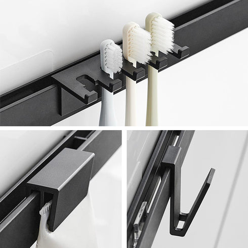 フィルムフック歯ブラシ&歯磨き用品収納セット タワー.|s15