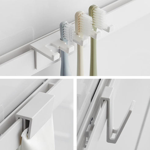 フィルムフック歯ブラシ&歯磨き用品収納セット タワー.|s12