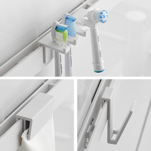 フィルムフック電動歯ブラシ&歯磨き用品収納セット タワー.|s11