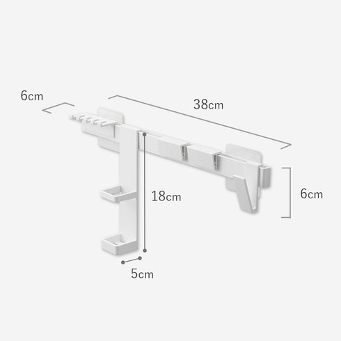フィルムフック電動歯ブラシ&歯磨き用品収納セット タワー.|s15