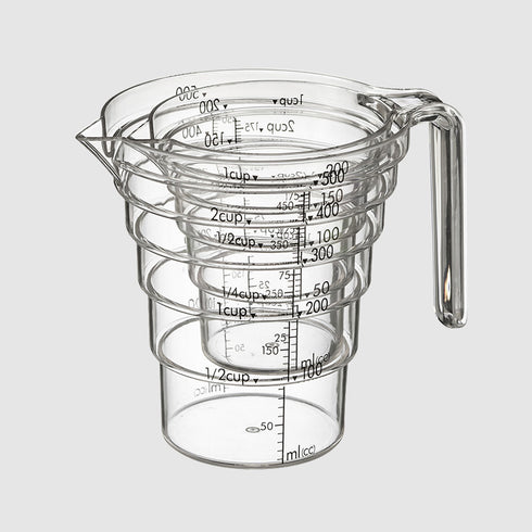 段々計量カップ レイヤー 200ml クリア.|s10