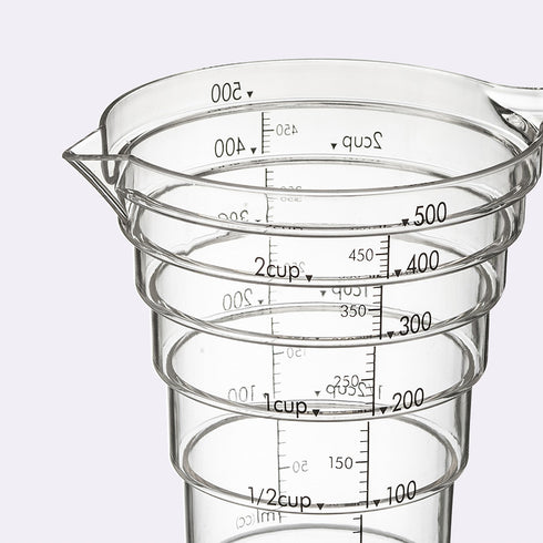 段々計量カップ レイヤー 500ml クリア.|s5