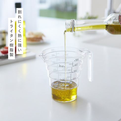 段々計量カップ レイヤー 500ml クリア.|s6