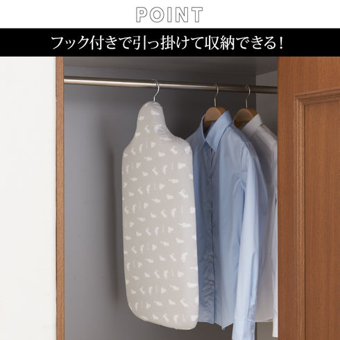 軽量人体型アイロン台 フック付 ネコプレス グレー.|s4