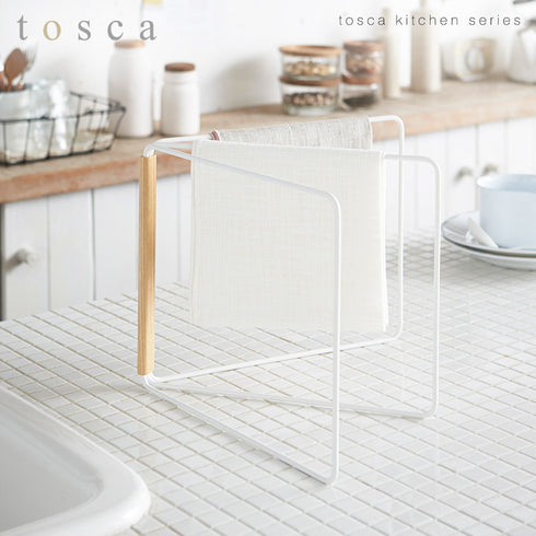 折り畳み布巾ハンガー トスカ ホワイト.|s1