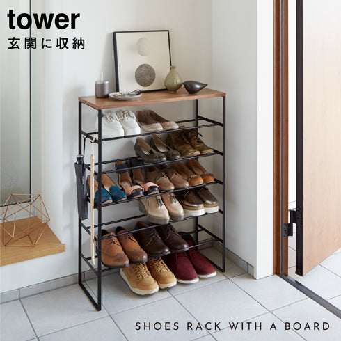 天板付きシューズラック タワー 6段 タワー.|s1
