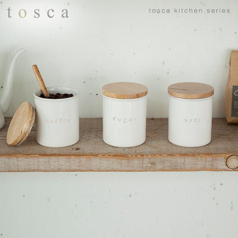 陶器キャニスター トスカ tosca ホワイト 全4種類.|s1