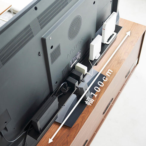 テレビ裏ラック スマート ワイド100 ブラック.|s8