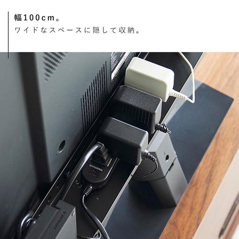 テレビ裏ラック スマート ワイド100 ブラック.|s7