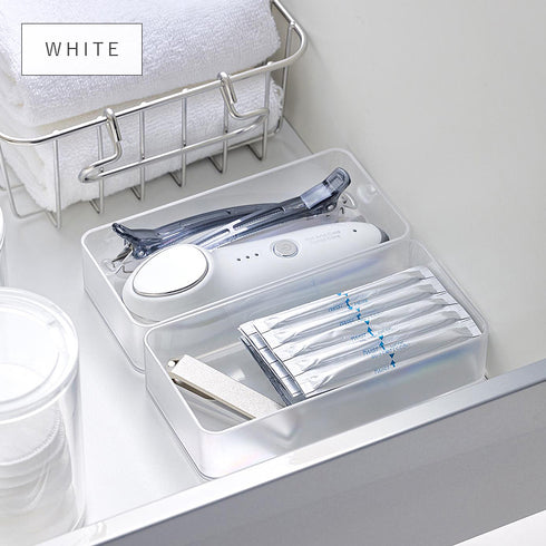 底がクリア 縦横重ねられる引き出し整理収納ケース タワー M 2個組.|s9