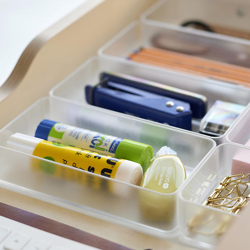 底がクリア 縦横重ねられる引き出し整理収納ケース タワー M 2個組.|s10