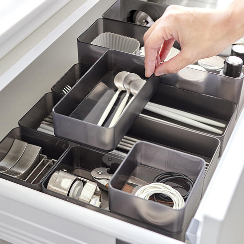 底がクリア 縦横重ねられる引き出し整理収納ケース タワー M 2個組.|s8