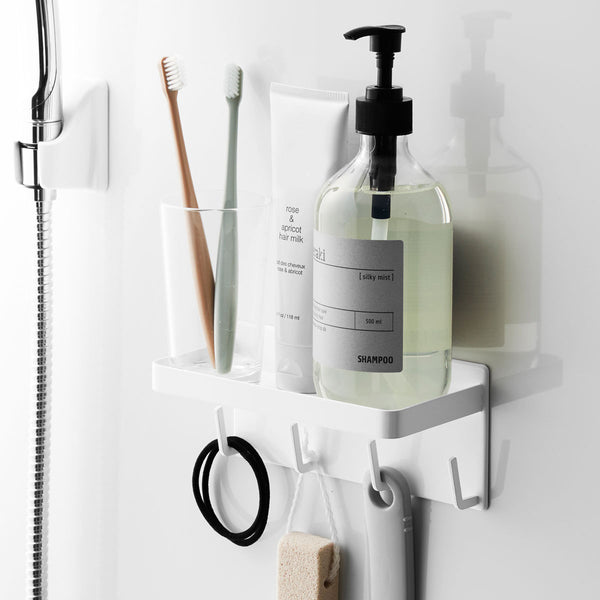 マグネットバスルームラック&フック ミスト ホワイト.|m2