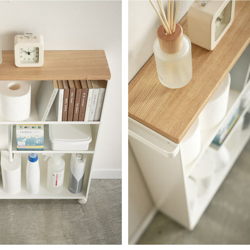 ハンドル付きスリムトイレラック タワー.|s9