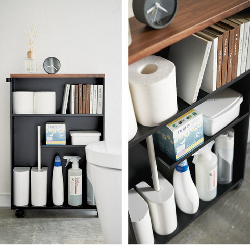 ハンドル付きスリムトイレラック タワー.|s11