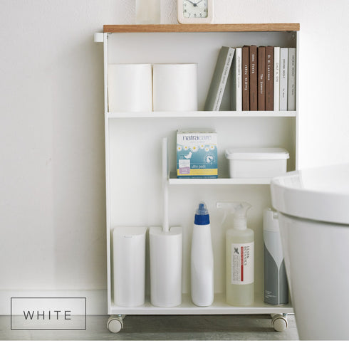 ハンドル付きスリムトイレラック タワー.|s8