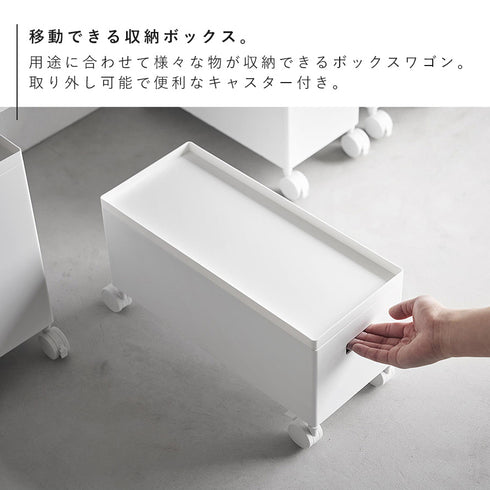 蓋付き収納ボックスワゴン タワー S.|s3