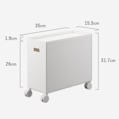 蓋付き収納ボックスワゴン タワー L.|s19