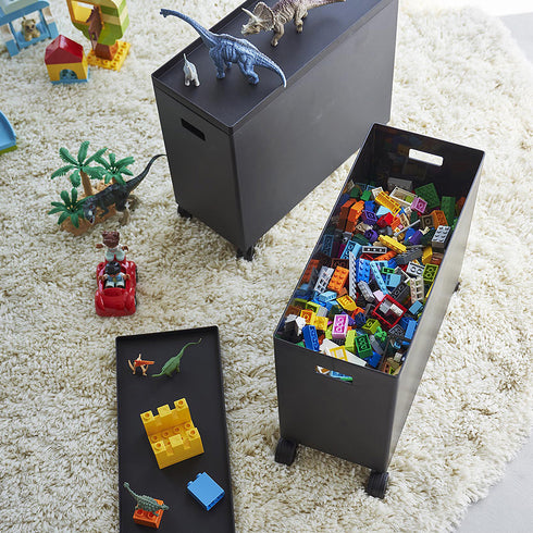 蓋付き収納ボックスワゴン タワー L.|s17