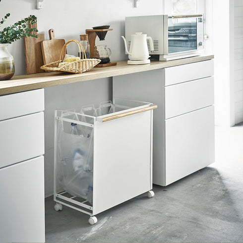 目隠し分別ダストワゴン トスカ 3分別 ホワイト.|s5