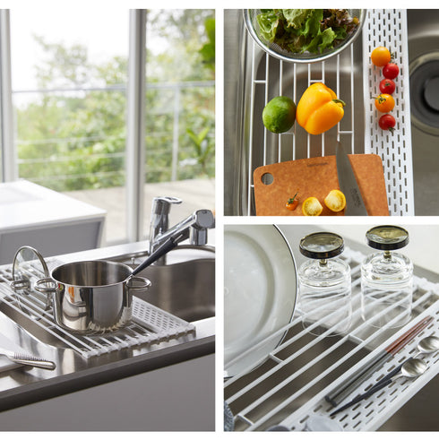 折り畳み水切り タワー シリコーントレー付き L.|s9