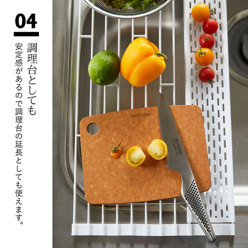 tower 折り畳み水切り タワー シリコーントレー付き S.|s4