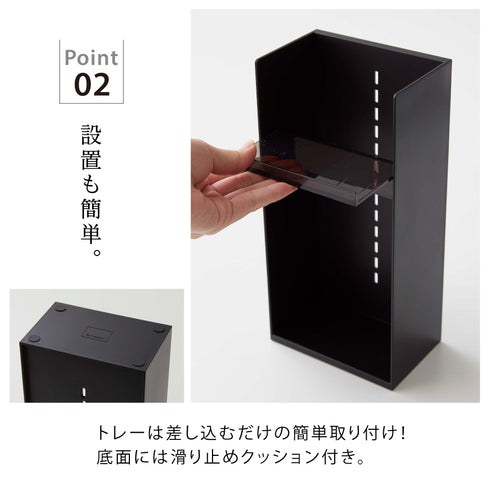 コスメ収納ケース タワー 4段 ホワイト.|s3