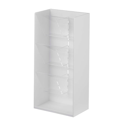 コスメ立体収納ケース タワー 4段 ホワイト