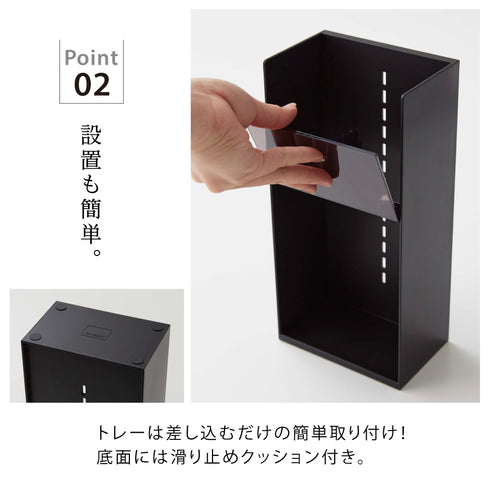 コスメ立体収納ケース タワー 4段 ホワイト.|s3